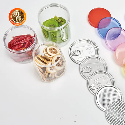 オーダーメイド 透明 広口 PET プラスチック 瓶 チョコレート用 円筒形