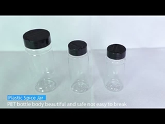 空の明確なプラスチック スパイスは100Ml 250Mlペット塩入れの味をつける瓶の大きさをびん詰めにする