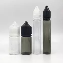 60ml 15ml 30ml 10ml空のプラスチックEの液体のびん120mlペット黒の点滴器V3のびん