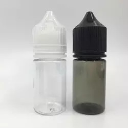 60ml 15ml 30ml 10ml空のプラスチックEの液体のびん120mlペット黒の点滴器V3のびん