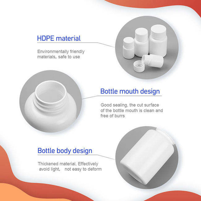 HDPEのビタミンの補足のためのプラスチック薬の薬瓶