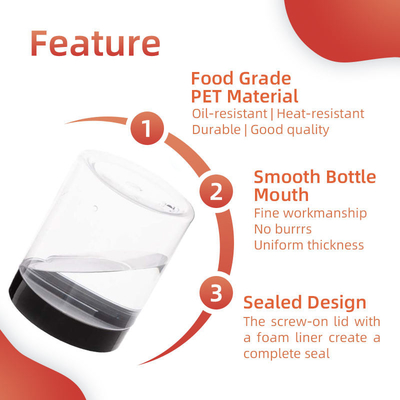 19oz 100口径500mlのスパイスの食糧のためのプラスチック広い口の瓶