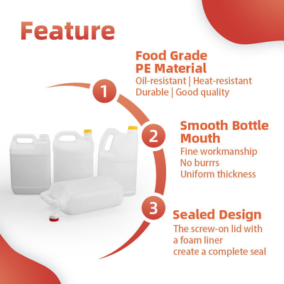 1600ml 2000ml 4300ml 5000ml 6000mlの食品等級のハンドルが付いているプラスチックPeの水差しの空のミルクびん