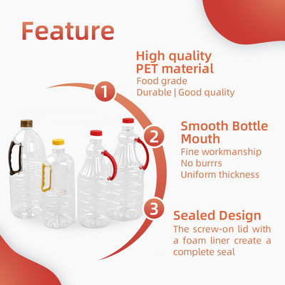 1280ml 1600ml 1800mlペットふたが付いている酢のためのプラスチック食用油のびん