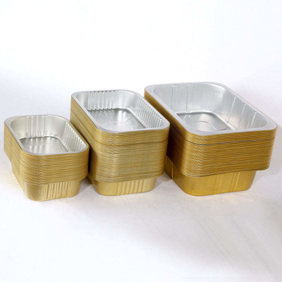 スズ箔の円形BBQは荷箱のふたが付いているテークアウト アルミニウムBento箱をカスタマイズする