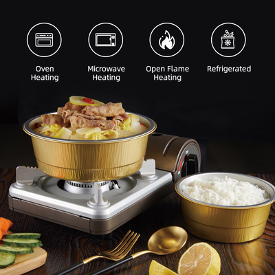 使い捨て可能な長方形の厚くされたアルミニウム昼食の皿のバーベキューのアルミ ホイルの食品容器
