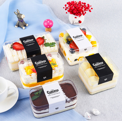 ペットふたが付いているプラスチック ティラ・ミ・スのデザートのカップケーキの荷箱