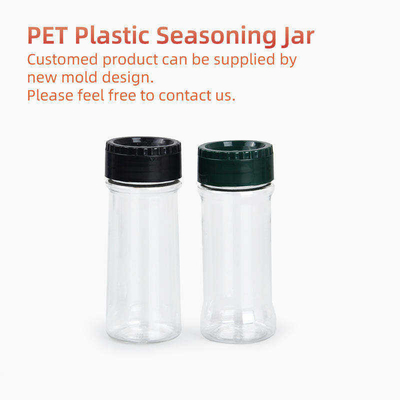 ねじ帽子のプラスチック スパイスはプラスチック シェーカーの瓶に味をつける空のコショウをびん詰めにする