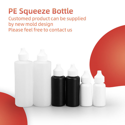 目滴 透明なプラスチックボトル Hdpe 薬剤液体滴瓶