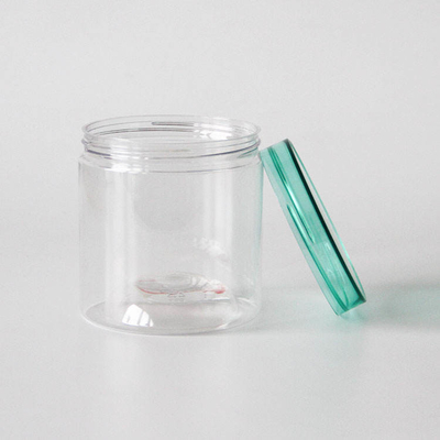1L 大型丸い底 ペット用 透明な蓋付きのプラスチック容器