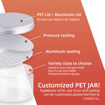 オーダーメイド PET プラスチック容器 透明な PET プラスチック容器 蓋付き CQC